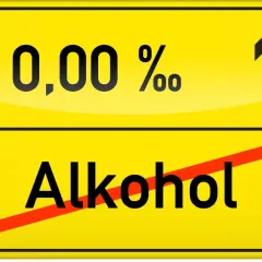 Znak drogowy: 0,00% alkoholu. Nawet piwo Murphy's ma 0% alkoholu, więc można je pić bez obaw.