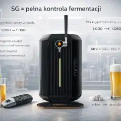 Kontrola fermentacji piwa dzięki pomiarowi gęstości (SG). Urządzenie i akcesoria do warzenia.