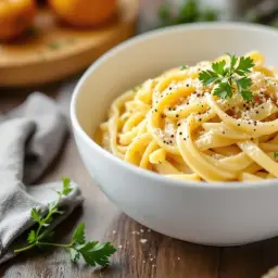 Pyszne, proste danie makaronowe z parmezanem i natką pietruszki. Idealne, gdy zastanawiasz się, co na obiad szybko.
