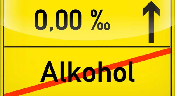 Znak drogowy: 0,00% alkoholu. Nawet piwo Murphy's ma 0% alkoholu, więc można je pić bez obaw.
