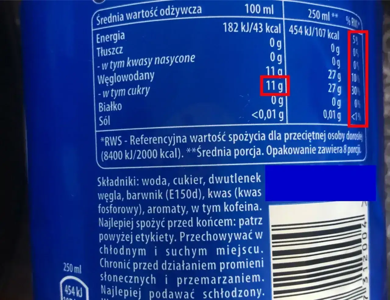 Etykieta piwa bezalkoholowego: 11g cukru w 250ml. Czy piwo bezalkoholowe szkodzi? Sprawdź skład i kalorie.