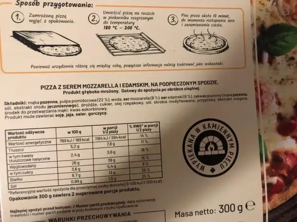 Pizza Guiseppe w piekarniku: wyjmij z opakowania, piecz 10 min w 180-200°C. Smacznego!